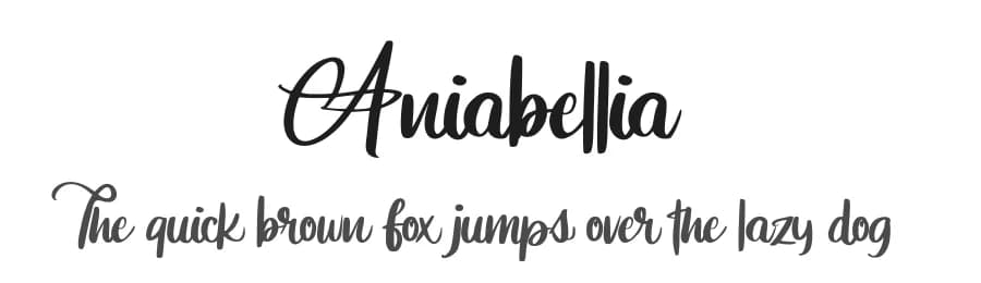 Aniabellia by Vunira Design — Script Handwritten Font
