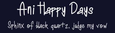 Ani Happy Days by Barbara Nixon — Script Handwritten Font — thumbnail 2