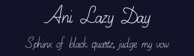 Ani Lazy Day by Barbara Nixon — Script Handwritten Font — thumbnail 2