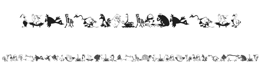 Animal Comedians by Manfred Klein — Dingbats Font