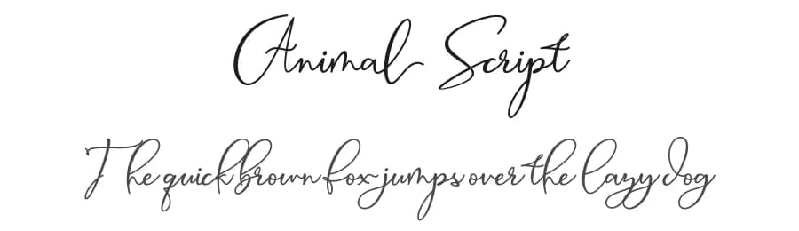 Animal Script by Moly Mol — Script Handwritten Font