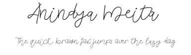 Anindya Meita by Edric Studio — Script Handwritten Font — thumbnail 1