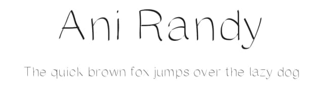 Ani Randy by Barbara Nixon — Script Handwritten Font