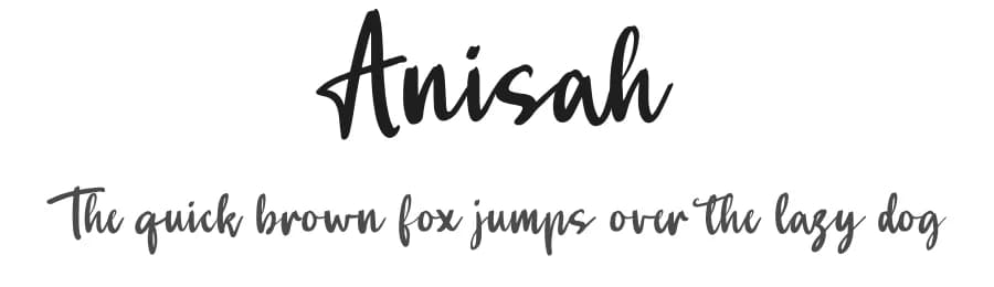 Anisah by Denny Subagja — Script Handwritten Font — preview 1