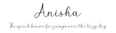 Anisha by Greentype — Script Handwritten Font — thumbnail 1
