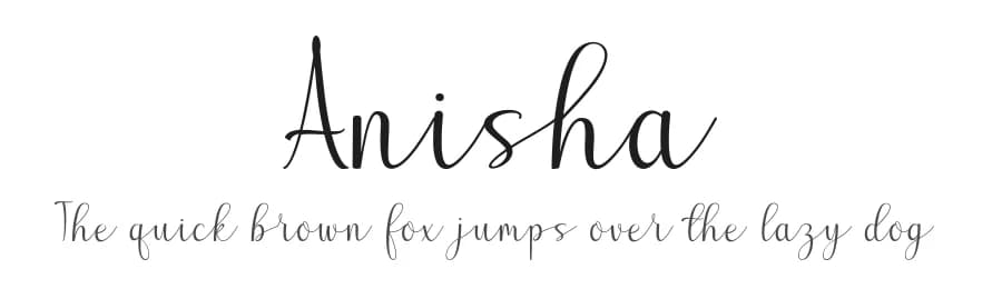 Anisha by Studiorazi — Script Handwritten Font