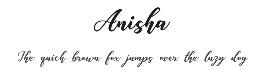 Anisha by Sikifonts | Herlan Nawwi — Script Handwritten Font — preview 1