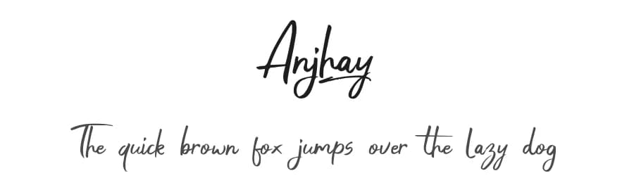 Anjhay by Khurasan — Script Handwritten Font