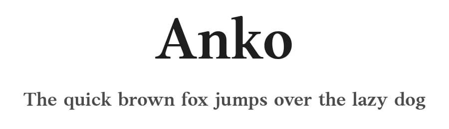 Anko by Eko Bimantara — Serif Font