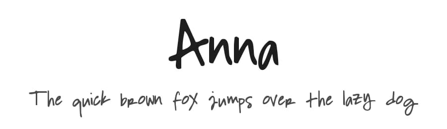 Anna by Anna Lewis — Script Handwritten Font