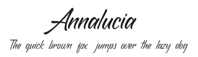 Annalucia by Sunset Gallery — Script Handwritten Font