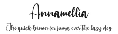 Annamellia by Sarah Robbaniyyah — Script Handwritten Font — thumbnail 1