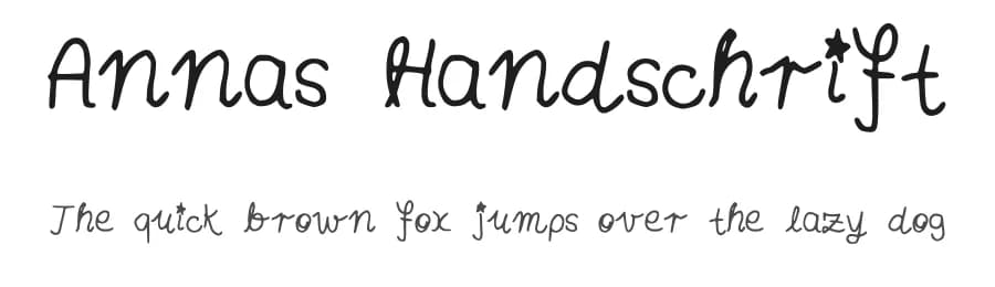 Annas Handschrift by Anna — Script Handwritten Font