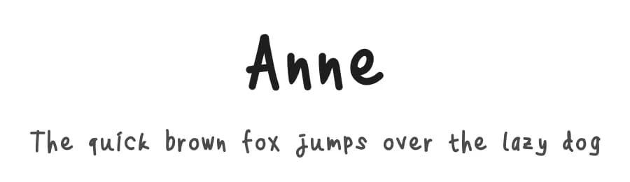 Anne by Anne — Script Handwritten Font