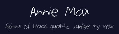 Annie Max by Andrea Garysdóttir — Script Handwritten Font — thumbnail 2