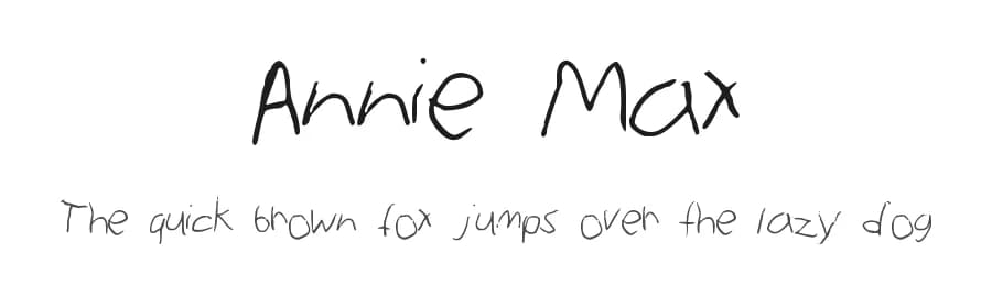 Annie Max by Andrea Garysdóttir — Script Handwritten Font