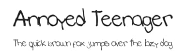 Annoyed Teenager by Arianna Teague — Script Handwritten Font — thumbnail 1