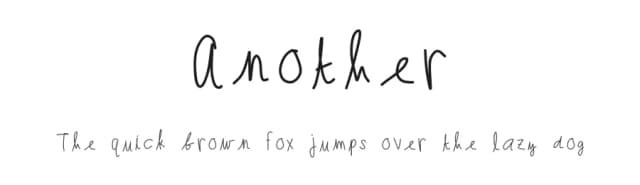 Another by Anne — Script Handwritten Font