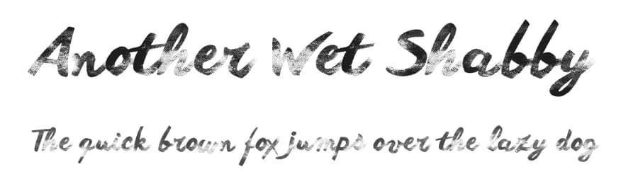 Another Wet Shabby by Zetafonts — Script Handwritten Font