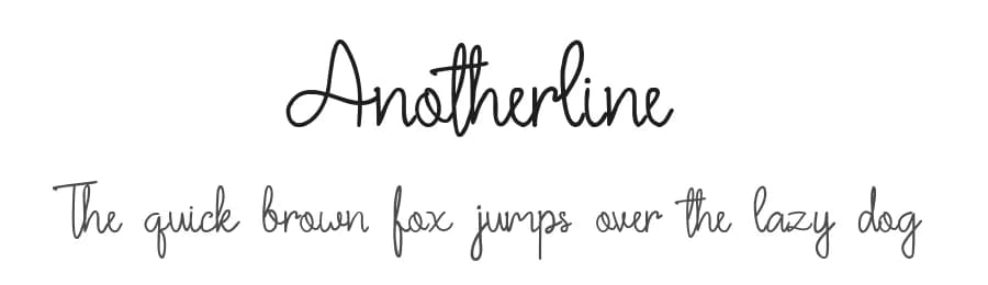 Anotherline by Kurniawan — Script Handwritten Font