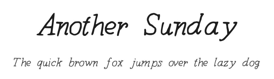 Another Sunday by Barbara Lasagna — Script Handwritten Font