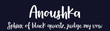 Anoushka by Tikara Sari — Script Handwritten Font — thumbnail 2