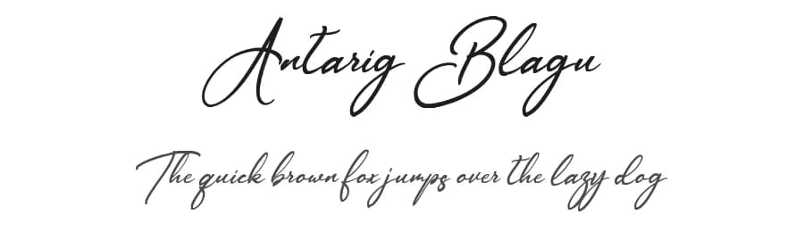 Antarig Blagu by Pineungtype Missinklab — Script Handwritten Font