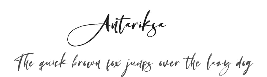 Antariksa by Abo Daniel Studio — Script Handwritten Font