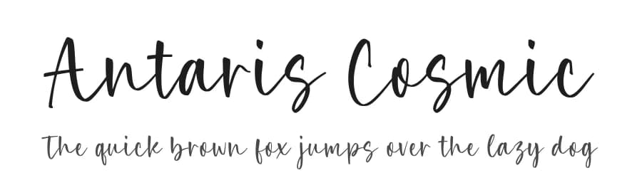 Antaris Cosmic by Timur Type — Script Handwritten Font