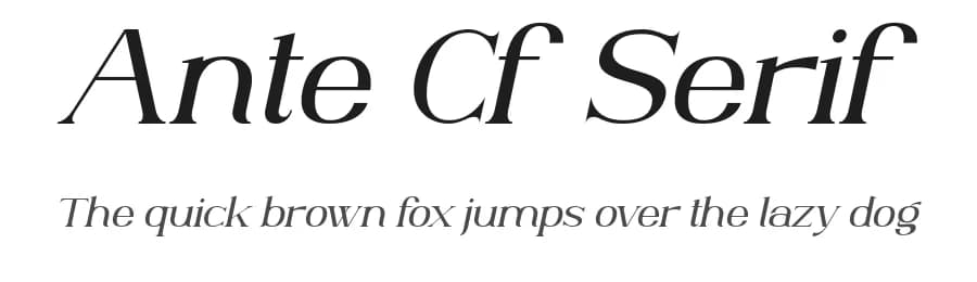 Ante Cf Serif by Irfan Hidayat — Serif Font