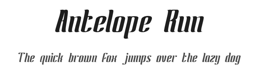 Antelope Run by weknow — Sans Serif Font