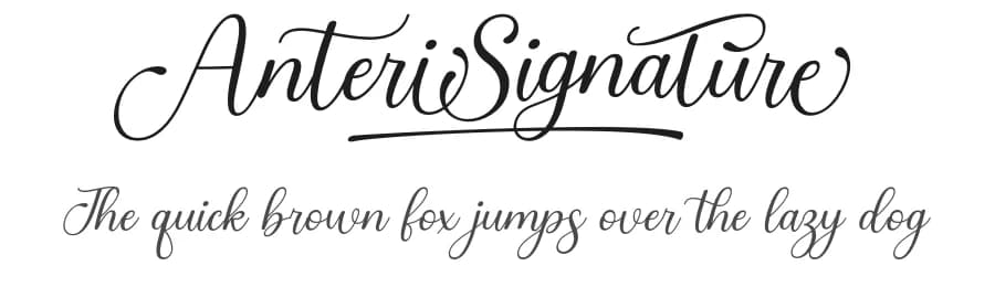 Anteri Signature by Måns Grebäck — Script Handwritten Font