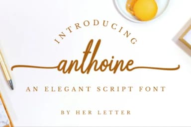 Anthoine Font by Her Letter — Script Handwritten Font — thumbnail 1