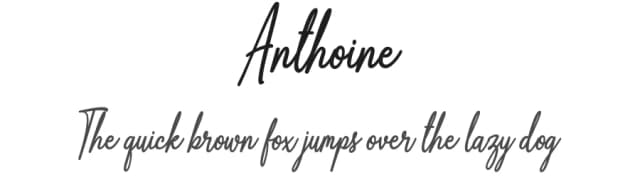 Anthoine by Sibelumpagi — Script Handwritten Font