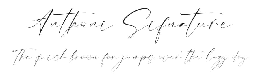 Anthoni Sifnature by Integritype Studio — Script Handwritten Font