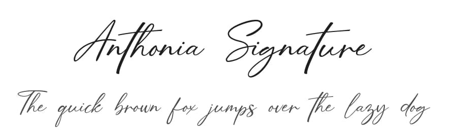 Anthonia Signature by UI Creative — Script Handwritten Font