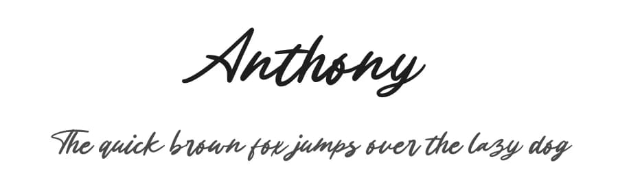 Anthony by Creatype Studio — Script Handwritten Font