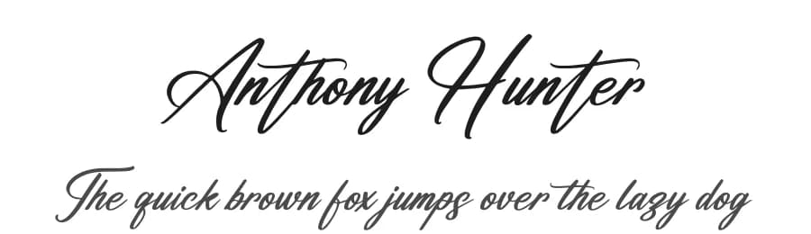 Anthony Hunter by Letterena Studios — Script Handwritten Font