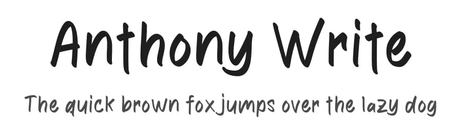 Anthony Write by MJType — Script Handwritten Font