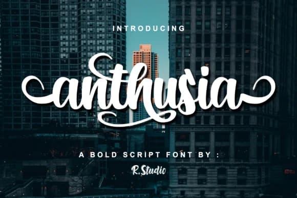 Anthusia Font by R. Studio — Script Handwritten Font