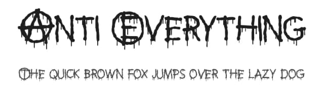 Anti Everything by Anthony Robinson — Script Handwritten Font
