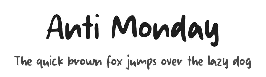 Anti Monday by MJType — Script Handwritten Font