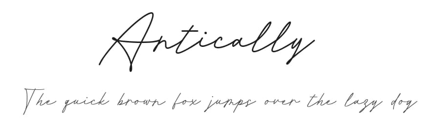 Antically by Niskala Huruf — Script Handwritten Font