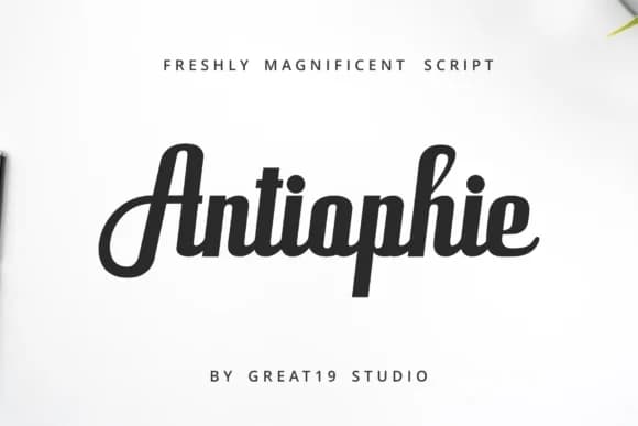 Antiophie Script Font by great19 — Script Handwritten Font