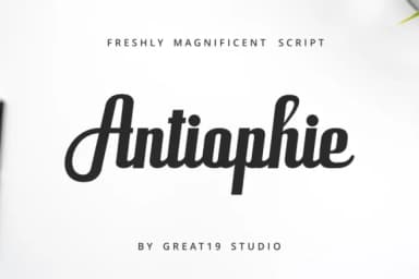 Antiophie Script Font by great19 — Script Handwritten Font — thumbnail 1