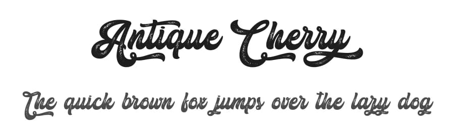 Antique Cherry by Typhoon Type - Suthi Srisopha — Script Handwritten Font