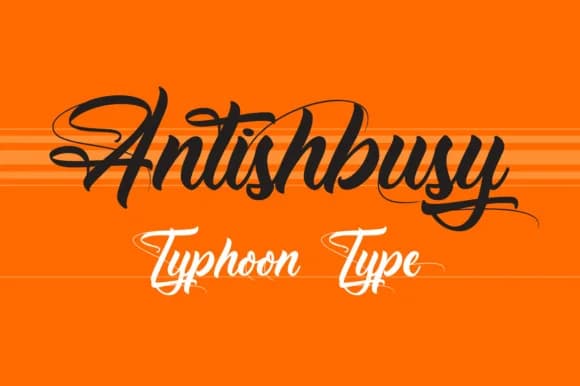 Antishbusy Font by Typhoon Type™ — Script Handwritten Font
