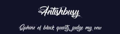 Antishbusy by Typhoon Type - Suthi Srisopha — Script Handwritten Font — thumbnail 2