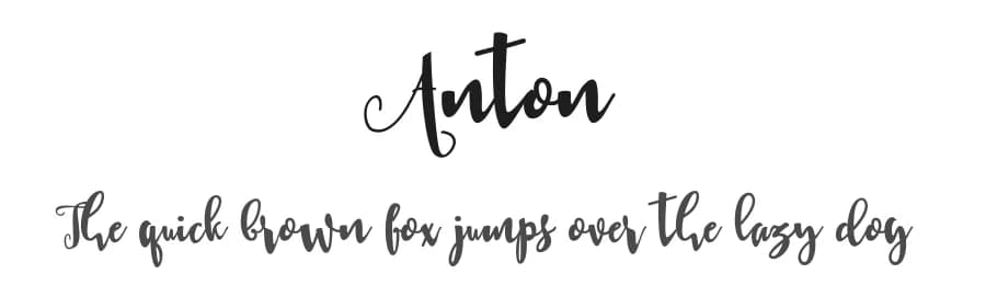 Anton by Muhammad Akbar — Script Handwritten Font