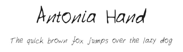 Antonia Hand by Malvolio — Script Handwritten Font